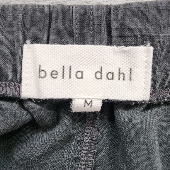 Bella Dahl Shorts Womens M Black Soft Drawstring Waist Frayed Hem Pockets Boho - Picture 3 of 10